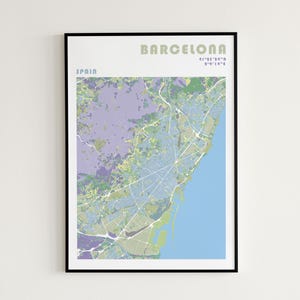 Barcelona Travel Poster in verschiedenen Größen und Rahmenoptionen | Barcelona Wandkunst