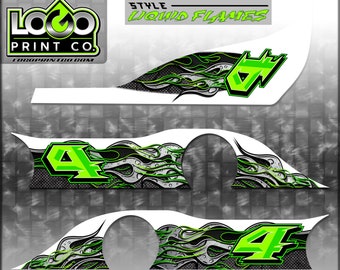 Go Kart Racing Wraps, Graphics, Decals, Stickers, Numbers, Logos, LIQUID FIRE