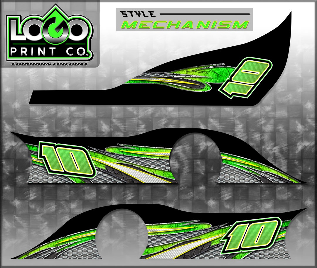Go Kart Racing Wraps, Graphics, Decals, Stickers, Numbers, Logos, MECHANISM Etsy