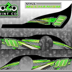 Go Kart Racing Wraps, Graphics, Decals, Stickers, Numbers, Logos, MECHANISM