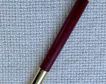 Gold trim Purpleheart fine tip rollerball pen