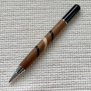 Segmented American Walnut fine point rollerball pen image 1