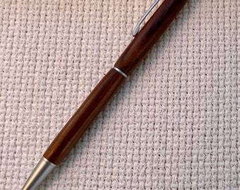 Morado wood and brushed satin trim ballpoint pen