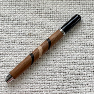 Segmented American Walnut fine point rollerball pen image 4