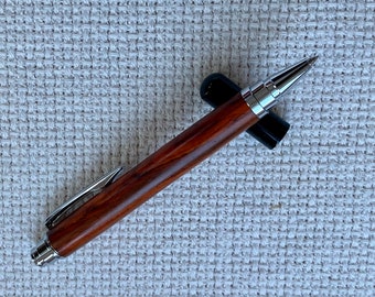 Macacauba rollerball pen with clip