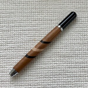 Segmented American Walnut fine point rollerball pen image 2