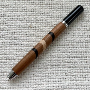 Segmented American Walnut fine point rollerball pen image 5