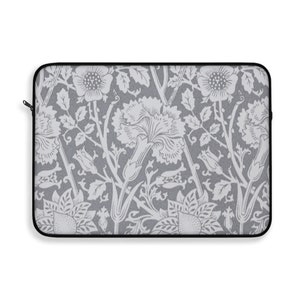 Ladies Laptop Sleeve Grey & White | Vintage William Morris print design