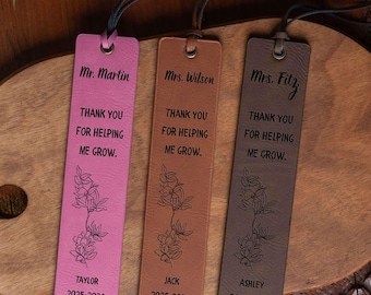 Custom Student Teacher Appreciation Bookmark: Back To School and Book Lover Gift