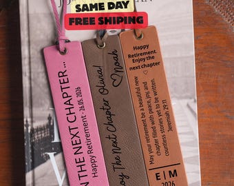 Marcapáginas de cuero personalizado para jubilación 2026: Regalo de jubilación para profesores, ideas de regalos de jubilación para compañeros de trabajo, regalo de despedida para un compañero de trabajo.