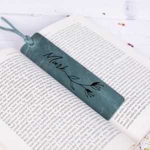 Aesthetic Bookmark Gift For Women, Cute Bookmark, Personalized Bookmark, Gifts For Teacher, Custom Leather Bookmark, Gifts For Readers image 1