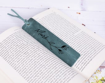 Aesthetic Bookmark Gift For Women, Cute Bookmark, Personalized Bookmark, Gifts For Teacher, Custom Leather Bookmark, Gifts For Readers