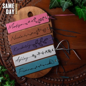 Aesthetic Bookmark Gift For Women, Cute Bookmark, Personalized Bookmark, Gifts For Teacher, Custom Faux Leather Bookmark, Gifts For Readers