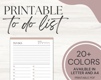 To Do List Advert Format Examples To Do List Downloadable Template - Etsy