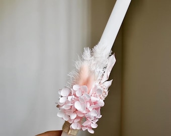 Orthodox Easter Candle - Soft Pink