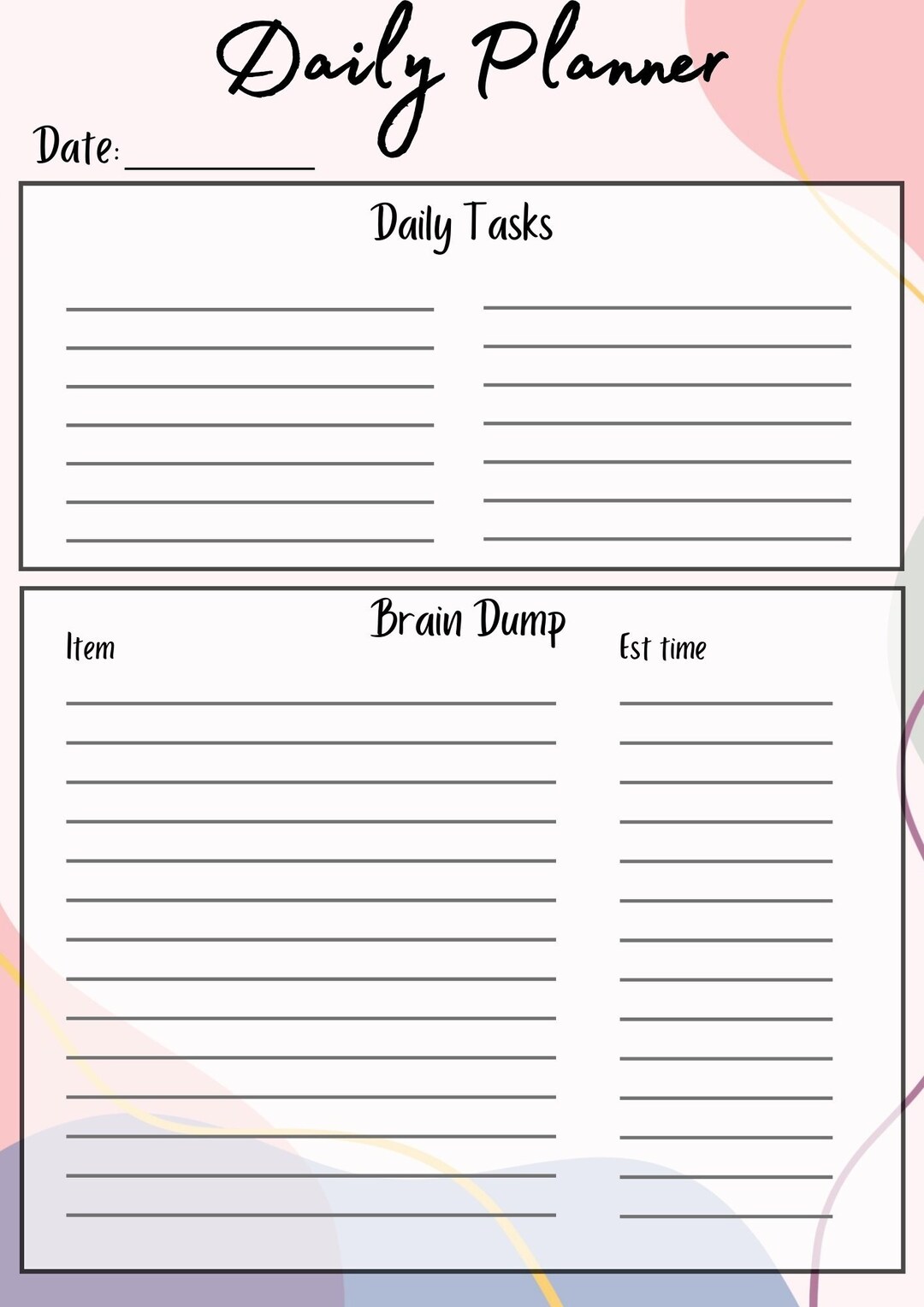Printable Planner Priority to Do List Page Prioritisation Planner ...