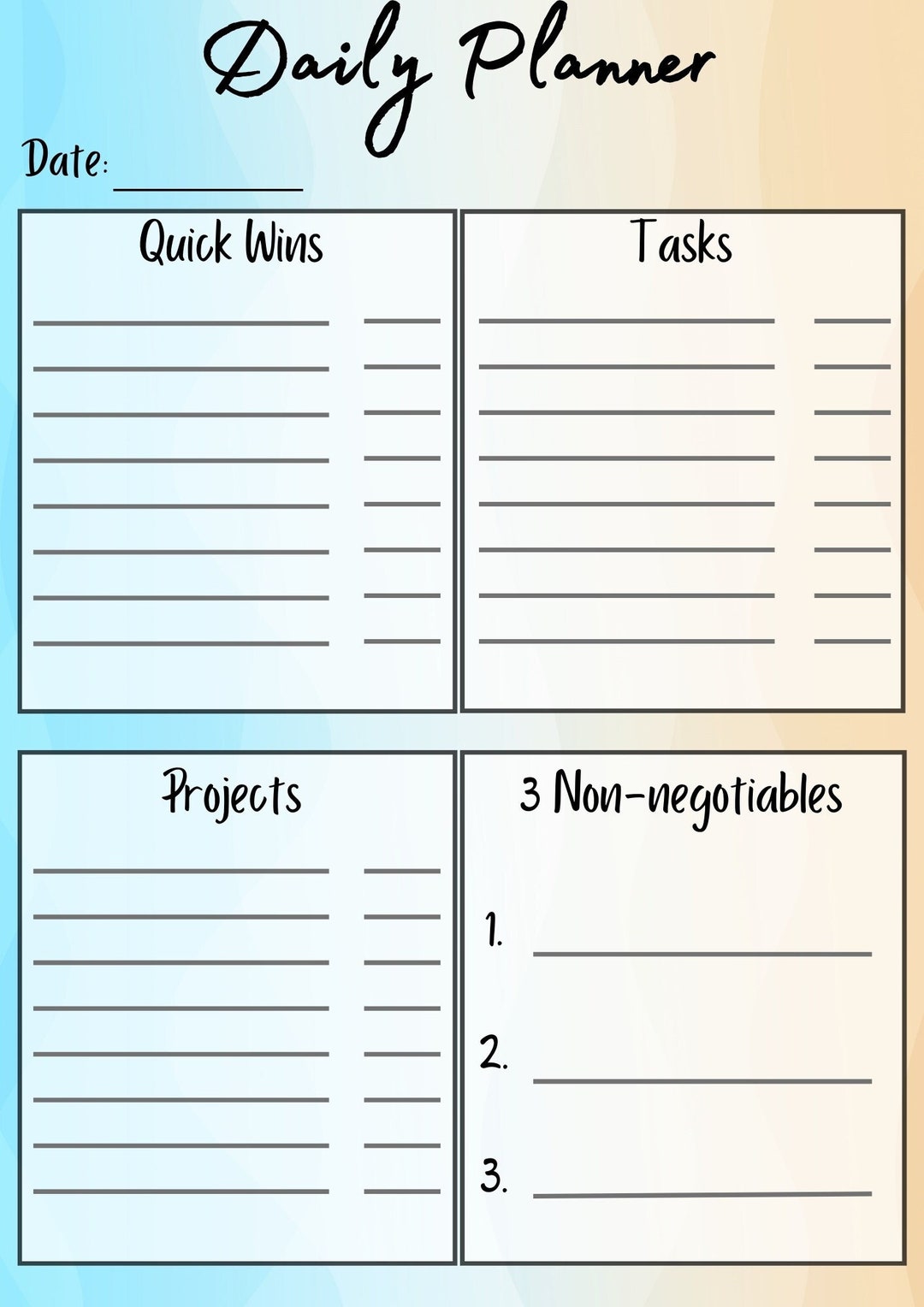 Printable Planner Priority to Do List Page Prioritisation Planner ...