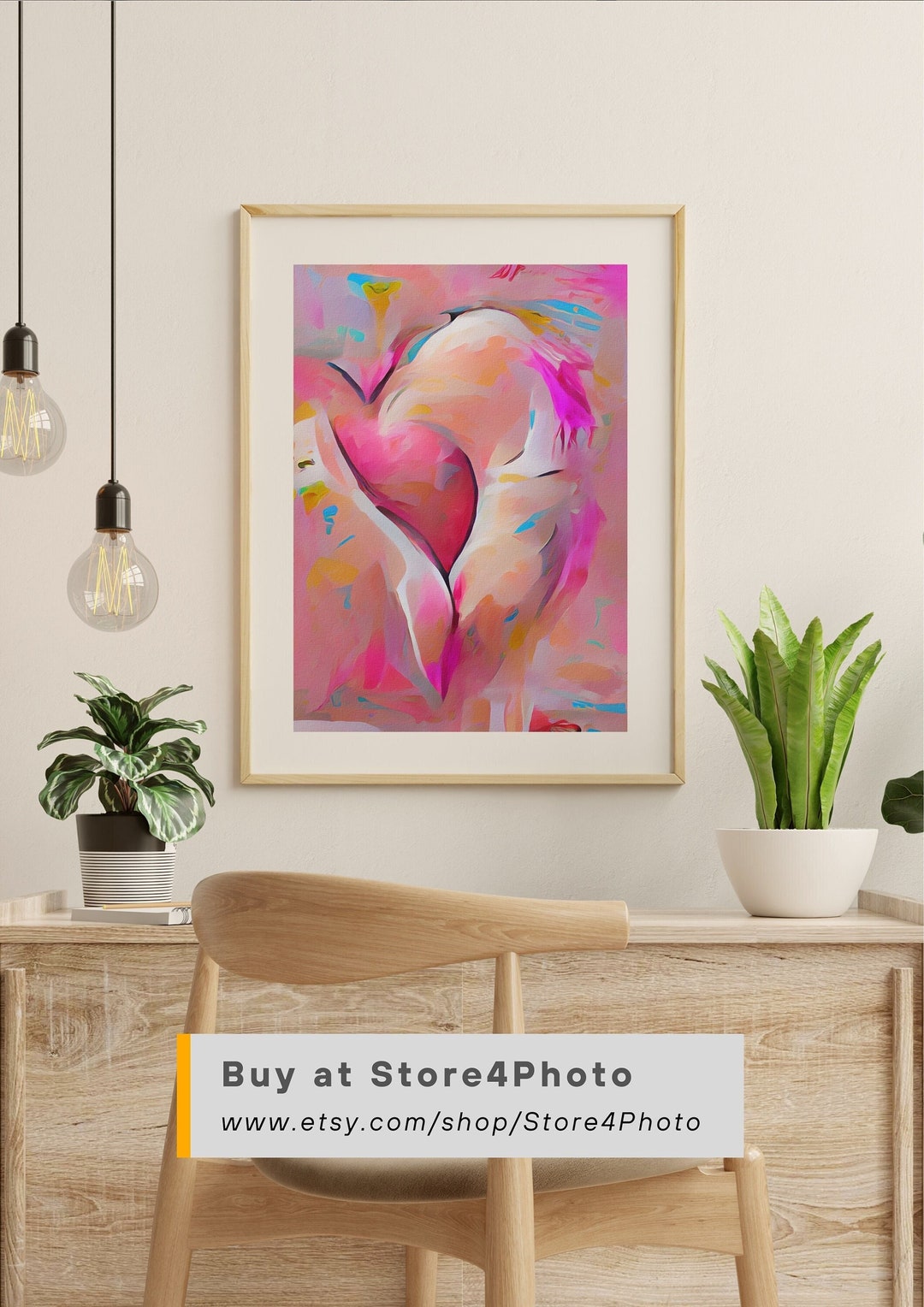 Abstract Pink Wall Art Printable Abstract Wall Art Etsy