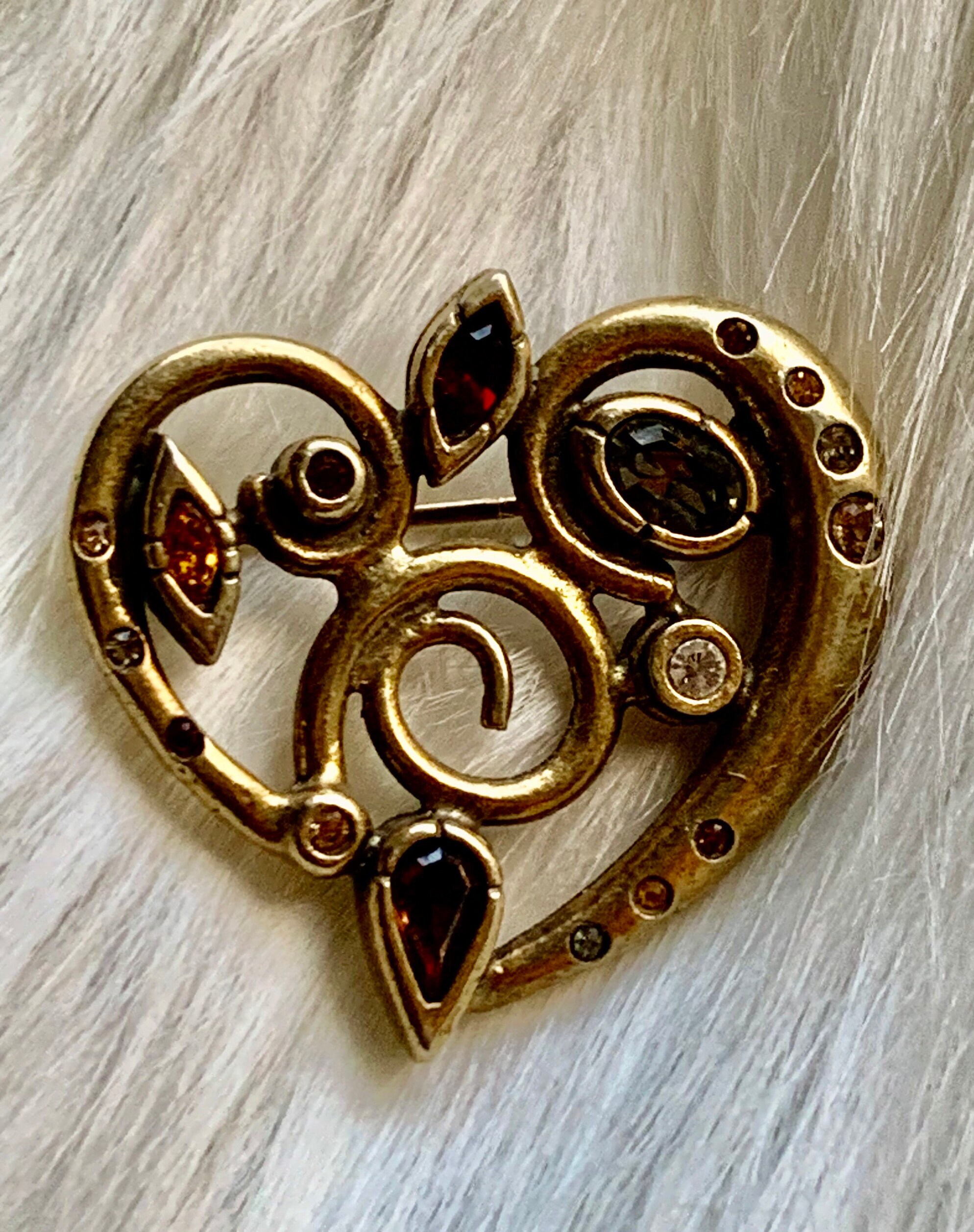 Vintage Patricia Locke Heart Brooch Etsy