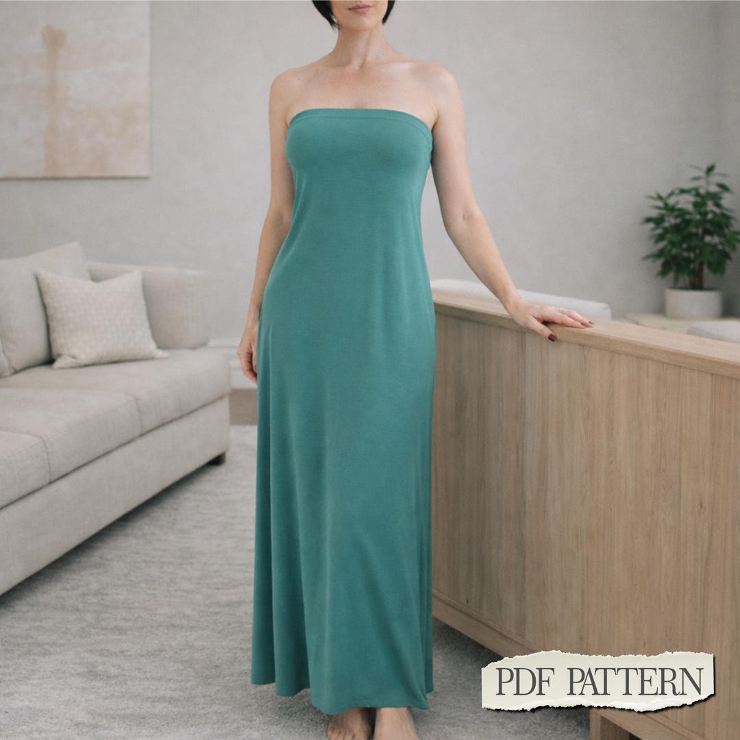 Strapless Maxi Dress Sewing Pattern PDF | Easy Beginner Tube Dress Pattern | XS3XL Simple Maxi Dress - Etsy Canada Strapless Maxi Dress Sewing Pattern PDF | Easy Beginner Tube Dress Pattern | XS3XL Simple Maxi Dress - Etsy Canada