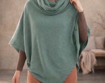 Poncho Sewing Pattern PDF | Relaxed Fit Knit Poncho Top | Free Size XS–XXXL | Beginner Friendly | A4 A0 Download