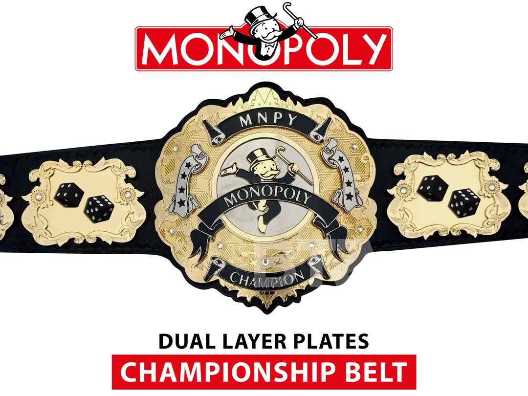 Monopoly Championship Belt Custom Made IWGP Championship Title Etsy