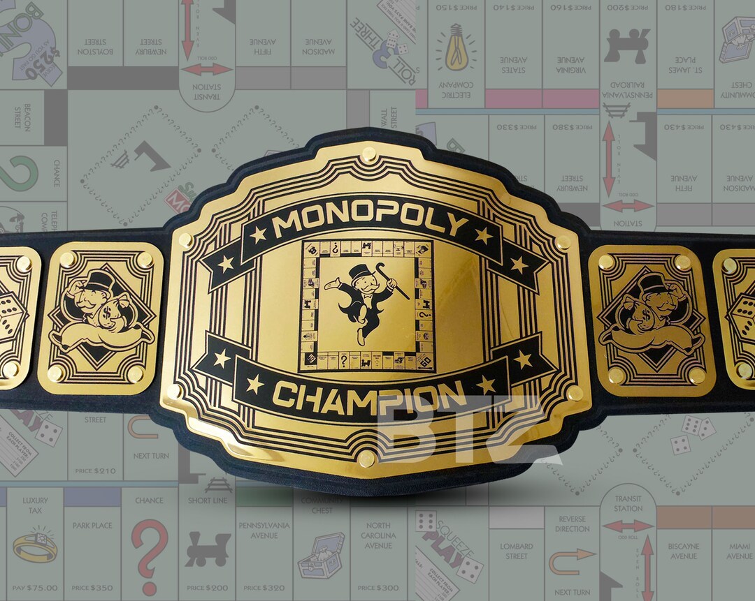 Monopoly Championship Belt the Fastdealing Property Trading Etsy