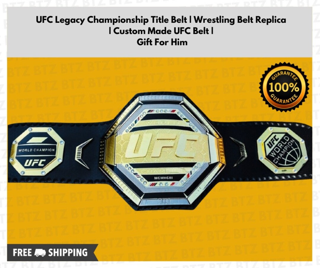 UFC Legacy Championship Title Belt Wrestling Belt Replica Etsy