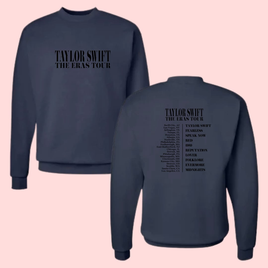 eras tour navy crewneck