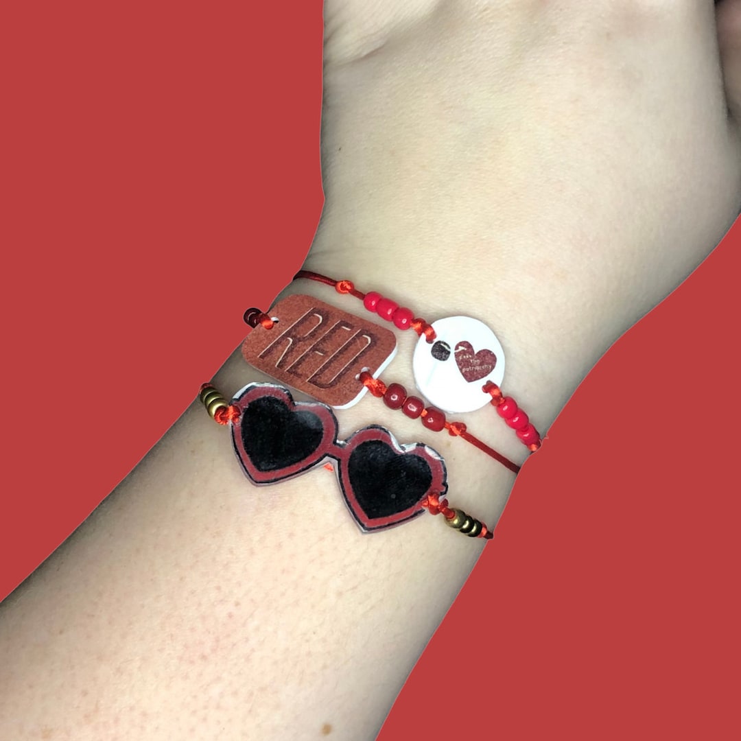 Red Friendship Bracelets Etsy