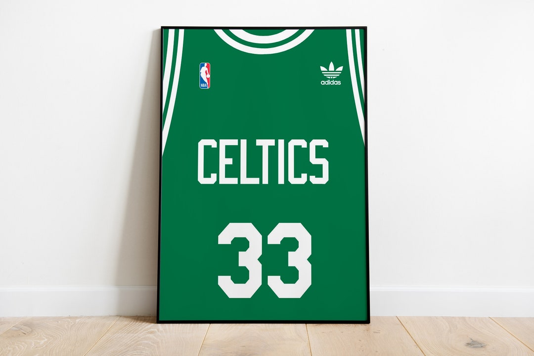 Boston Celtics Jersey Poster Boston Celtics 33 Poster Etsy