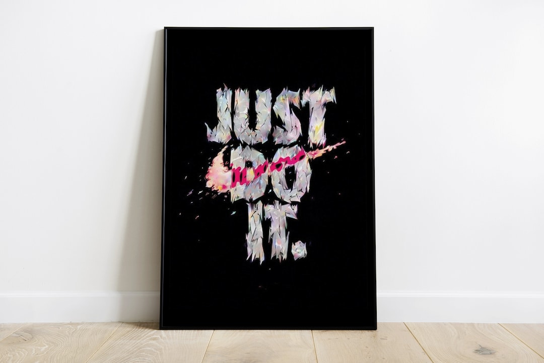 Just Do It Poster, Just Do It Wall Art, Logo Wall Art Etsy