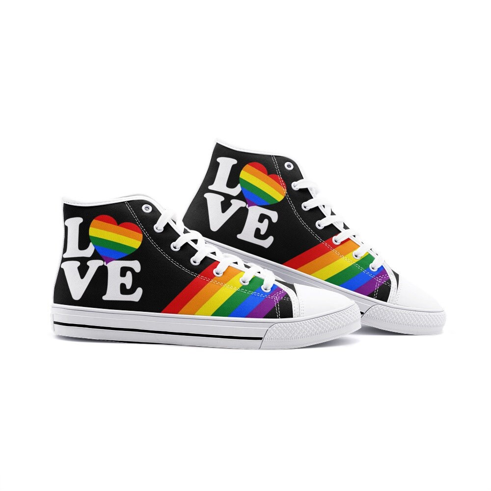 Rainbow Smiley Hi Top Sneakers main image 1