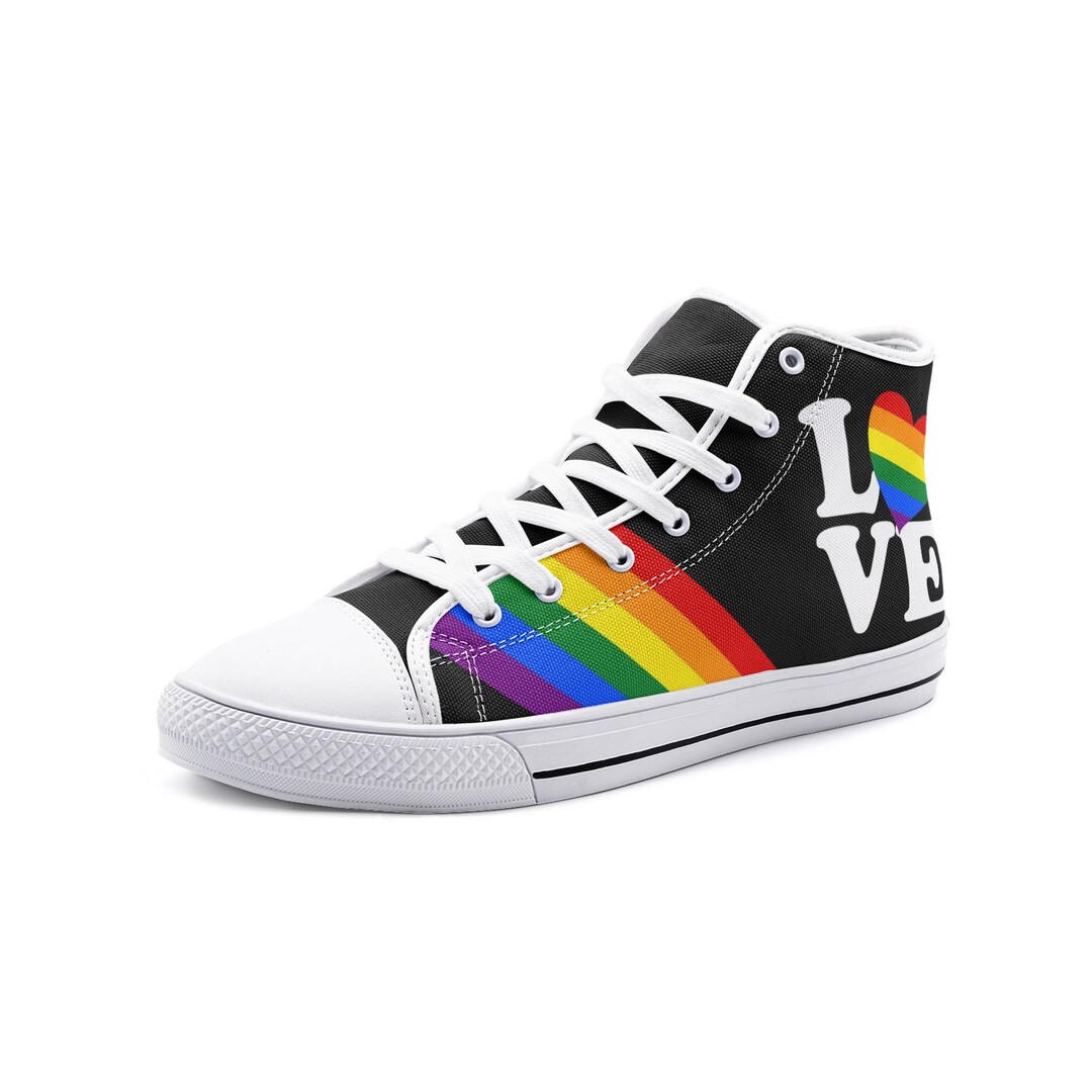 Rainbow Smiley Hi Top Sneakers main image 0
