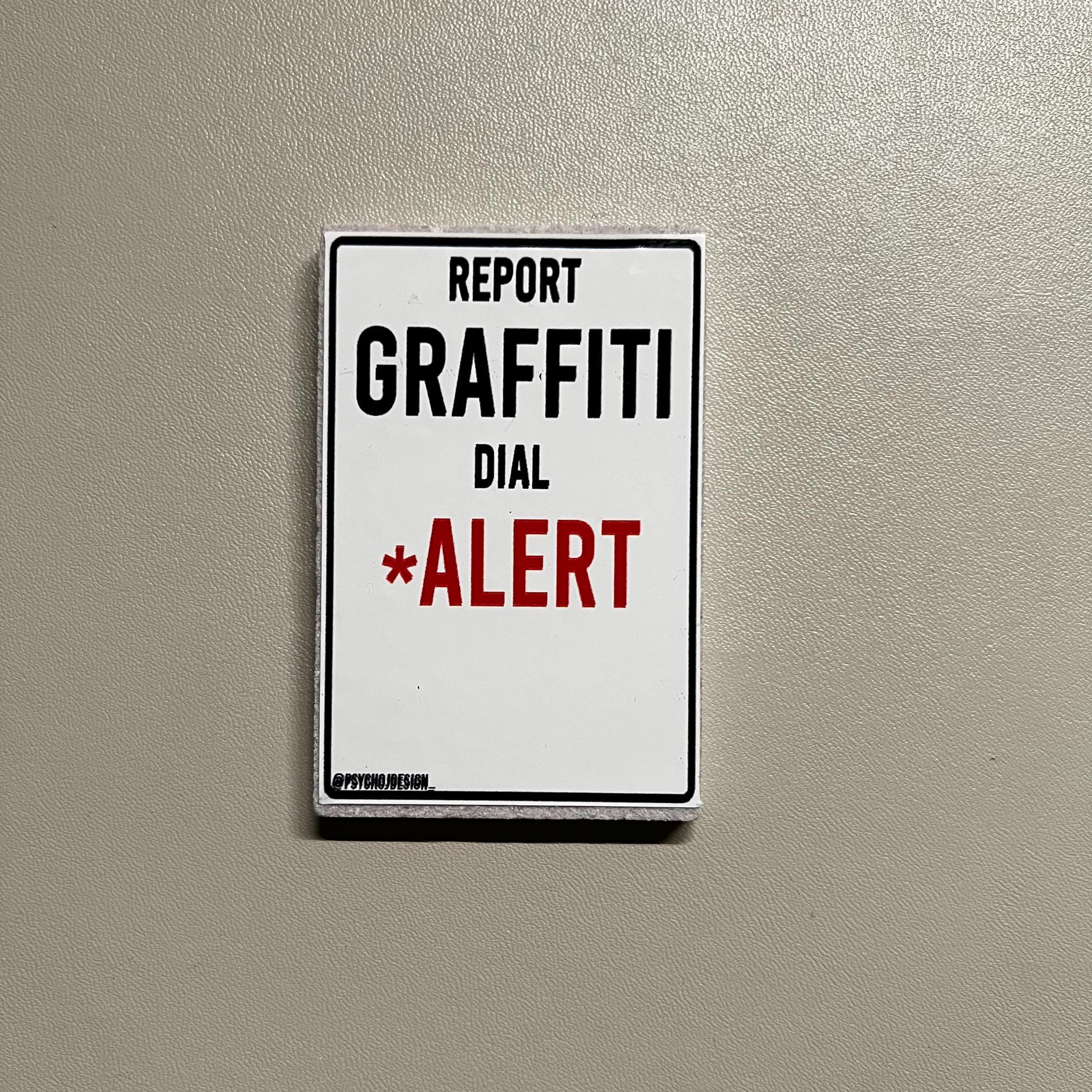 Graffiti Alert Sign Magnet, Florida Street Art Decor - Etsy
