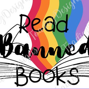 Read Banned Books Design  digital download, jpeg, PDF, great for sublimation