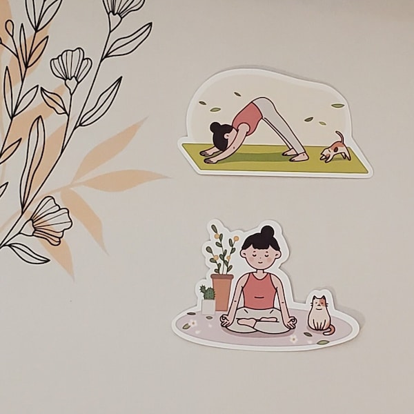 Yoga Decals Etsy