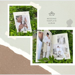 Customizable A5 Wedding Album Canva Template – Digital Download, 15 Spreads, Magazine-Style, Editable Design