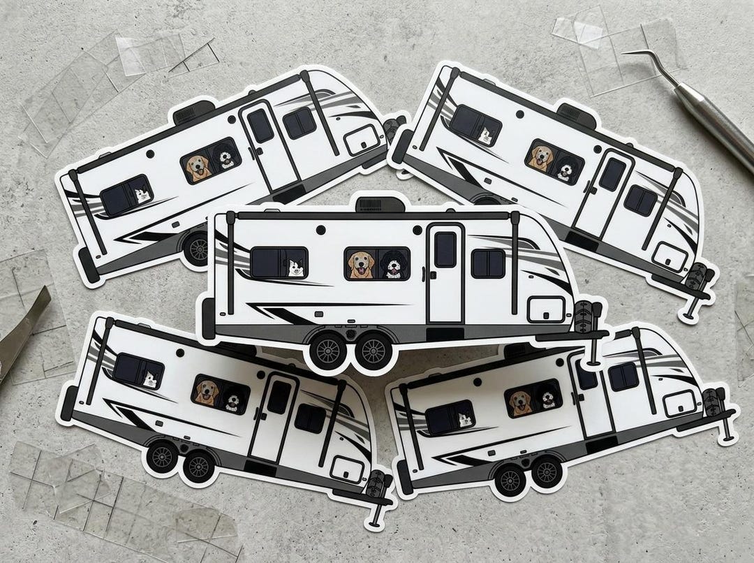 Sticker With Mobile Rv Repair Custom RV Stickers (pack of 3) - Personalized Camper Vinyl Decal With ...
