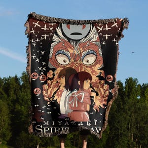 Anime Hand Woven Cozy Blanket | Manga Tapestry Throw |  Woven Wall Hanging
