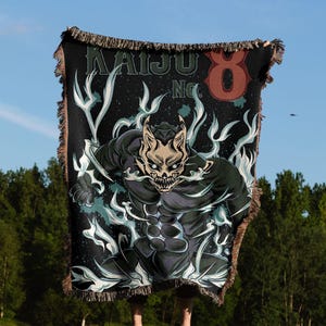 Anime Hand Woven Cozy Blanket | Manga Tapestry Throw |  Woven Wall Hanging