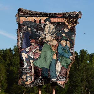 Anime Hand Woven Cozy Blanket | Manga Tapestry Throw |  Woven Wall Hanging