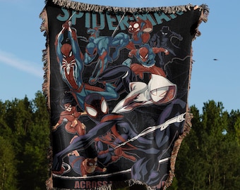 Spider-Man Hand Woven Blanket | Comic Tapestry Throw