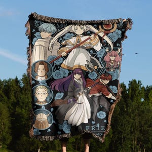 Anime Hand Woven Cozy Blanket | Manga Tapestry Throw |  Woven Wall Hanging