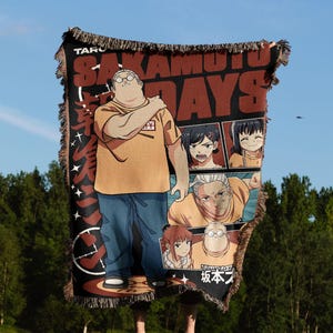 Anime Hand Woven Cozy Blanket | Manga Tapestry Throw |  Woven Wall Hanging
