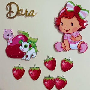 Strawberry Shortcake cake topper set, Rosita Fresita Toppers