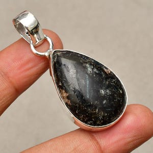Golden Seraphinite Gemstone Pendant, Jewelry Pendant, 925 Silver Plated Jewelry, Engagement Gift, Pendant ForMother, Everyday Silver Jewelry