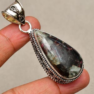 Edulite Gemstone Pendant, Jewelry Pendant, 925 Silver Plated Jewelry, Engagement Gift, Pendant For Mother, Everyday Silver Jewelry