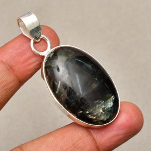 Golden Seraphinite  Gemstone Pendant, Jewelry Pendant, 925 Silver Plated Jewelry, Engagement Gift, Pendant For Mother , Everyday Jewelry