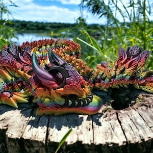 Lunar Style Dragon - 3D Printed, Custom Color Gradients, Perfect for D&D and Skyrim